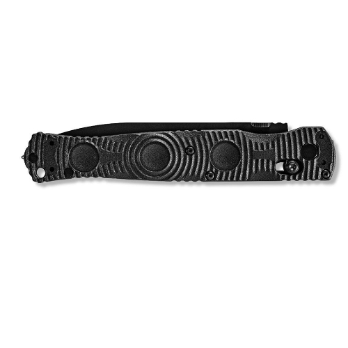 Benchmade 391SBK SOCP Folding Knife 4.47" D2 Black Serrated Blade, Black Molded CF-Elite Handle - 391SBK