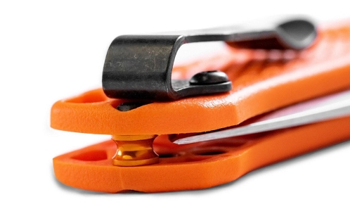 Benchmade 533 Mini Bugout AXIS Folding Knife 2.82" S30V Satin Plain Blade Orange Grivory Handle - 533