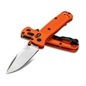 Benchmade 533 Mini Bugout AXIS Folding Knife 2.82" S30V Satin Plain Blade Orange Grivory Handle