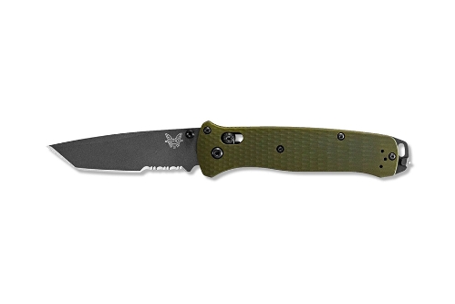 Benchmade 537SGY-1 Bailout Woodland Green Serrated CPM-M4 Blade 3.38" Ultralight Knife  - 537SGY-1