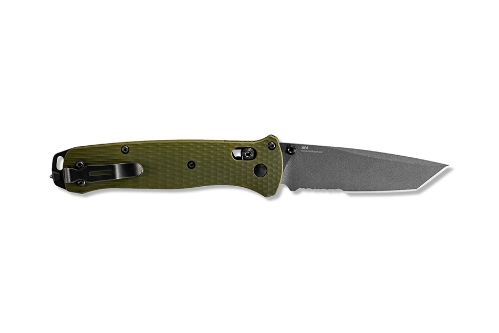 Benchmade 537SGY-1 Bailout Woodland Green Serrated CPM-M4 Blade 3.38" Ultralight Knife  - 537SGY-1