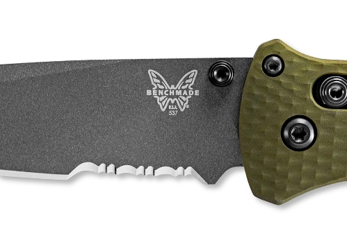 Benchmade 537SGY-1 Bailout Woodland Green Serrated CPM-M4 Blade 3.38" Ultralight Knife  - 537SGY-1
