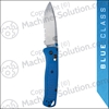 Benchmade 535S Bugout Serrated AXIS Folding Knife 3.24" S30V Satin Plain Blade, Blue Grivory Handles