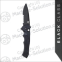 Benchmade 9600SBK Serrated Rukus II AUTO Folding Knife 3.4" S30V Black Combo Blade, Black Aluminum Handles