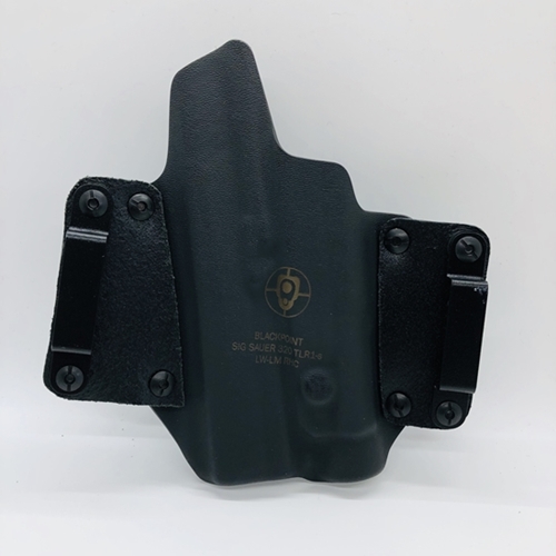 Blackpoint Tactical 104353 Leather Wing Light Mounted OWB 1.75" Holster For SIG P320F BLK  - 104353