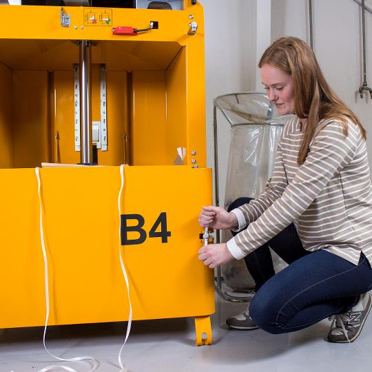 Bramidan B4 Entry Level Cardboard Box Vertical Baler 110V, 60 Hz, 1 Phase - B4