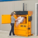 Bramidan B5W Entry Level WIDE FEED OPENING Cardboard Box Vertical Baler 110V, 60 Hz, 1 Phase 