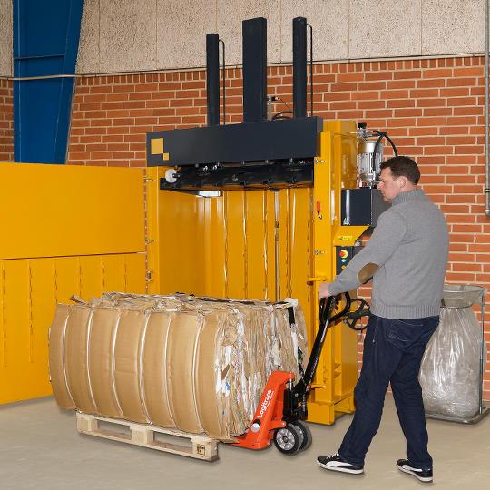 Bramidan B6030 Commercial Level Cardboard Box Vertical Baler 208/230/480 Volt 3 Phase - B6030