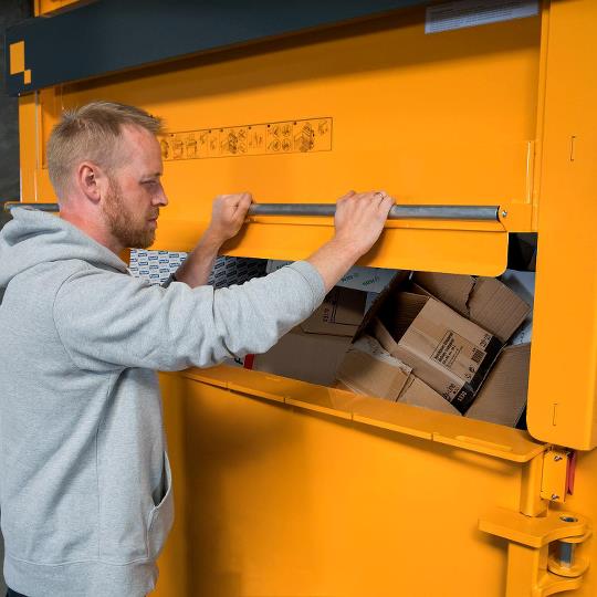 Bramidan B7242 Commercial Level Cardboard Box Vertical Baler 208/230/480 Volt 3 Phase - B7242