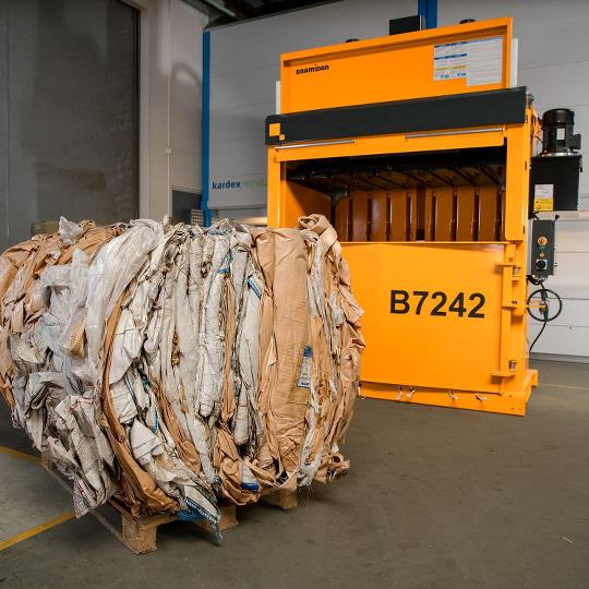 Bramidan B7242 Commercial Level Cardboard Box Vertical Baler 208/230/480 Volt 3 Phase - B7242