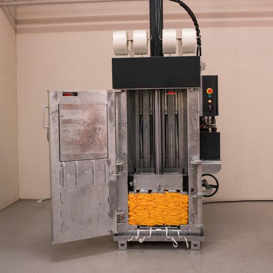 Bramidan PC24 Galvanized Commercial Level Cardboard Box Vertical Baler 208/230/480 Volt 3 Phase - PC24