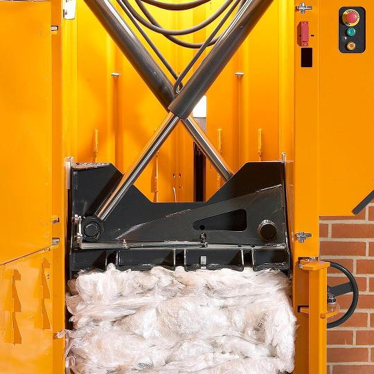 Bramidan X10 Entry Level LOW PROFILE Cardboard, Cans, Hard Plastics Vertical Baler 110V, 60 Hz, 20 AMP - X10