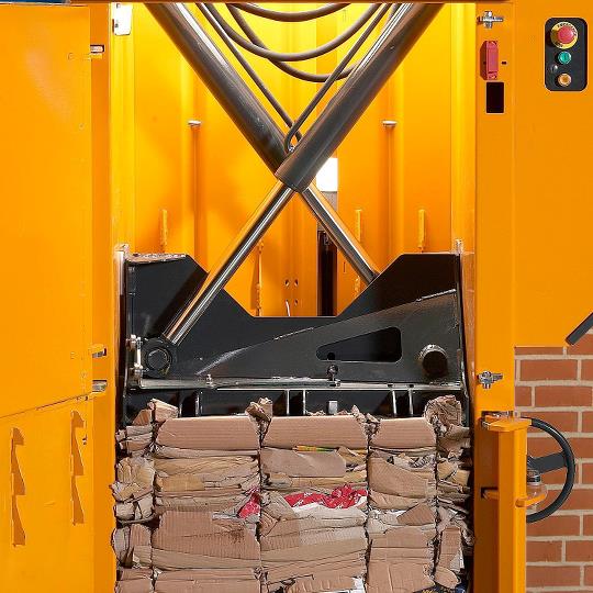 Bramidan X10 Entry Level LOW PROFILE Cardboard, Cans, Hard Plastics Vertical Baler 110V, 60 Hz, 20 AMP - X10