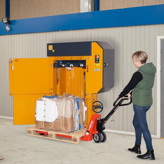 Bramidan X10 Entry Level LOW PROFILE Cardboard, Cans, Hard Plastics Vertical Baler 110V, 60 Hz, 20 AMP - X10