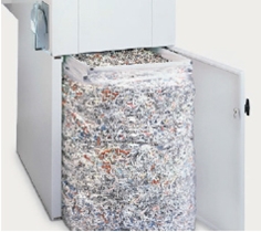 MBM Destroyit 4108 1/4" Strip Cut Paper Shredder Bundle with 1 case of bags and 4-1 gallon bottles shredder oil - DSH0345 bundle