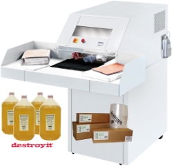 MBM Destroyit 4108 1/4" Strip Cut Paper Shredder Bundle with 1 case of bags and 4-1 gallon bottles shredder oil MBM Destroyit 4108 1/4" Strip Cut Paper Shredder Bundle with 1 case of bags and 4-1 gallon bottles shredder oil