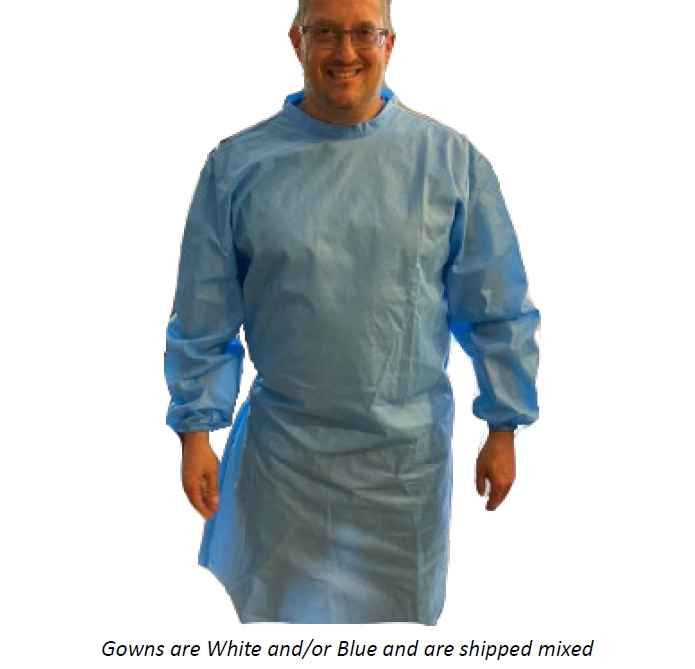 LT Protection Isolation Gown, Fluid Resistant, Reusable, Washable 1 Case (50 Gowns)