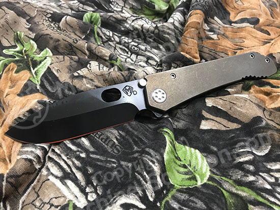 Medford 187 DP D2 Steel TI ANO Bronze Handle Black Blade Folding Knife MK002DPQ-36A1-SSCS-Q4