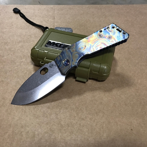 Medford TFF-1 Fat Daddy S35VN 4" Blade Van Gogh Flamed Handle Flamed Clip Knife 99-007