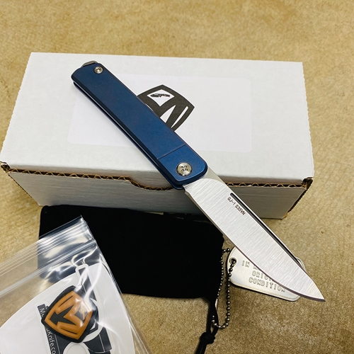 Medford Gentleman Jack GJ-1 Ti 3.1" Slip Joint Blue Handle Knife - GJ-1 Blue