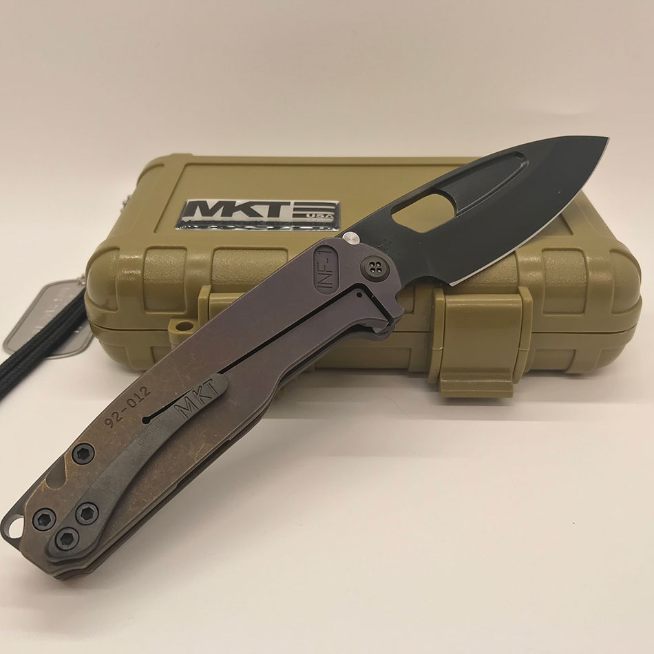 Medford Infraction S35VN 3.25" Blade Gun Grip Bronze to Violet ANO Fade Spring, PVD Clip, PVD Breaker, PVD Hardware MK031SPQ-02AN-SPCP-BP - MK031SPQ-02AN-SPCP-BP