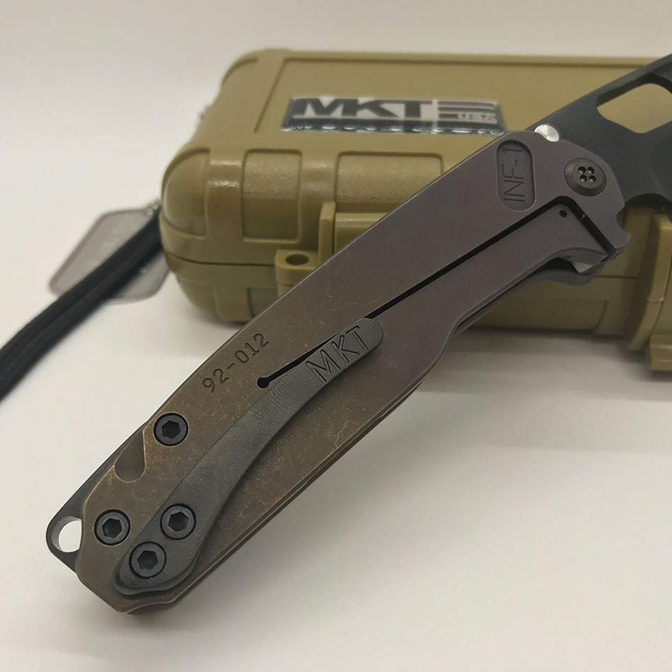 Medford Infraction S35VN 3.25" Blade Gun Grip Bronze to Violet ANO Fade Spring, PVD Clip, PVD Breaker, PVD Hardware MK031SPQ-02AN-SPCP-BP - MK031SPQ-02AN-SPCP-BP