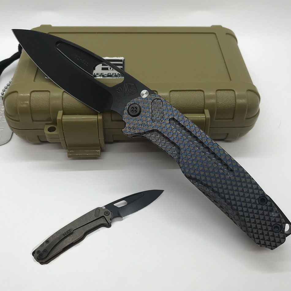 Medford Infraction S35VN 3.25" Blade Gun Grip Gray Tumbled Spring, PVD Clip, PVD Breaker, PVD Hardware MK031SPQ-01TM-SPCP-BP