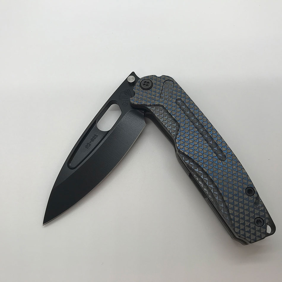 Medford Infraction S35VN 3.25" Blade Gun Grip Gray Tumbled Spring, PVD Clip, PVD Breaker, PVD Hardware MK031SPQ-01TM-SPCP-BP - MK031SPQ-01TM-SPCP-BP