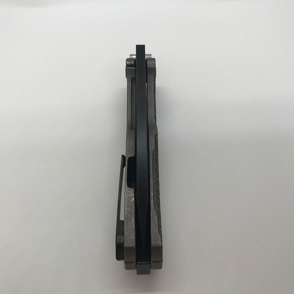 Medford Infraction S35VN 3.25" Blade Gun Grip Gray Tumbled Spring, PVD Clip, PVD Breaker, PVD Hardware MK031SPQ-01TM-SPCP-BP - MK031SPQ-01TM-SPCP-BP