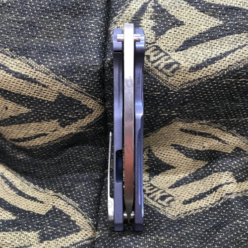 Medford Infraction 3.25" D2 Blade TI ANO BLUE Handle MK031STQ-37A2-SSCS-Q4 - MK031STQ-37A2-SSCS-Q4