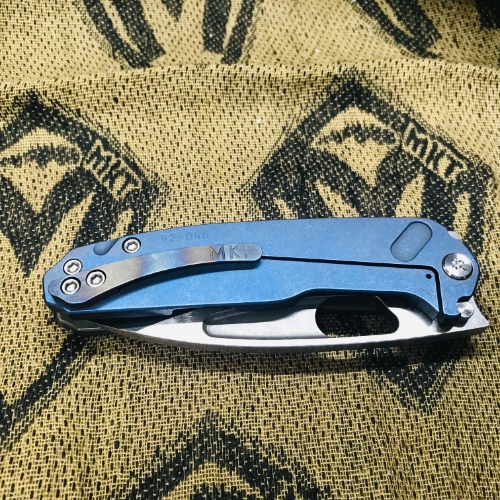 Medford Infraction Tiger Stripe S35VN 3.25" Flamed Handle ANO Blue Spring Tactical Knife Serial 92-046 - MK031STQ-03A1-SSCF-Q4 92-046