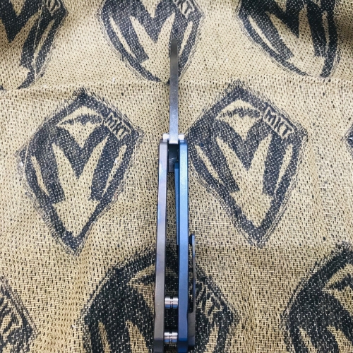 Medford Infraction Tiger Stripe S35VN 3.25" Flamed Handle ANO Blue Spring Tactical Knife Serial 92-058 - MK031STQ-03A1-SSCF-Q4 92-058