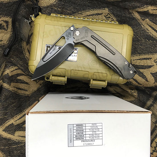 Medford Infraction S35VN 3.25" Tumbled PVD Blade Spring Standard Clip Knife MK031SJQ-31PT-SSCS-Q4 - MK031SJQ-31PT-SSCS-Q4