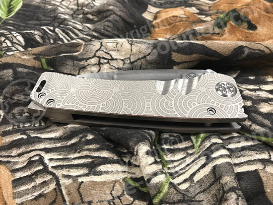 Medford Marauder S35VN 3.75" Laser Pattern Knife Titanium Handles MK007STD-01TM-SSCS-BN - MK007STD-01TM-SSCS-BN