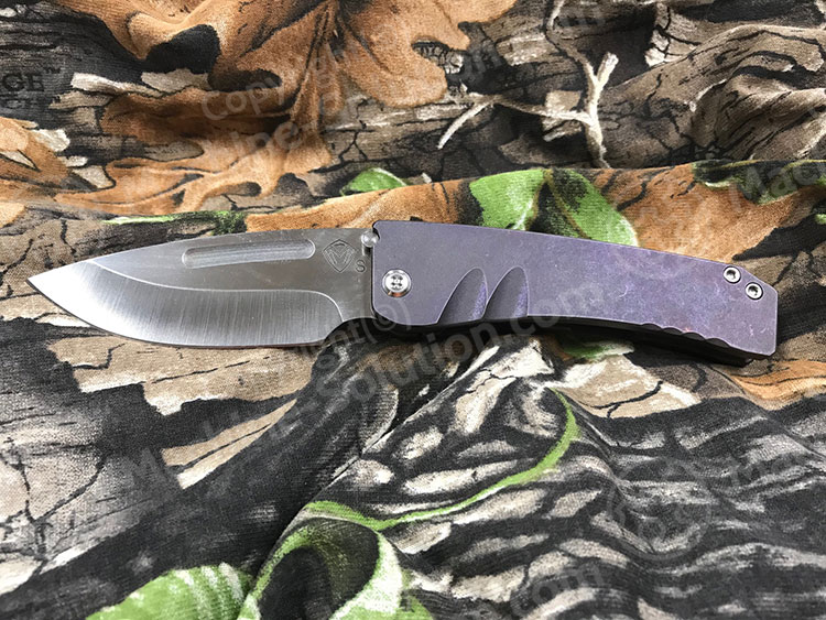 Medford Midi Marauder Limited Edition S35VN Stainless Satin Finish TI ANO VIOLET Folding Knife MK033SSTD-38A3-SSCS-Q4 - MK033SSTD-38A3-SSCS-Q4