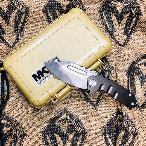 Medford Micro Praetorian T D2 Vulcan 2.8" Tumbled PVD Handle Spring Folding Knife Serial Number 93-047