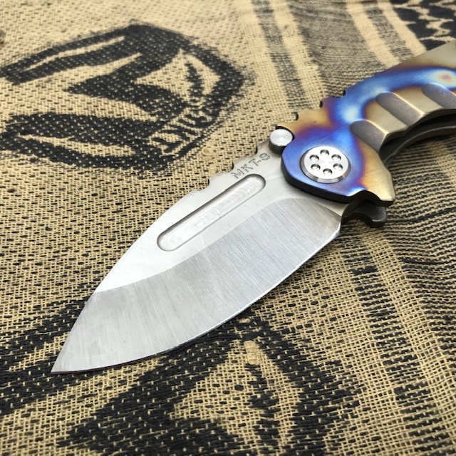Medford Micro Praetorian T S35VN Vulcan 2.8" Flamed Polished Handle Bronze Spring Folding Knife Serial Number 93-039 - MK008SVD-03A1 serial 93-039