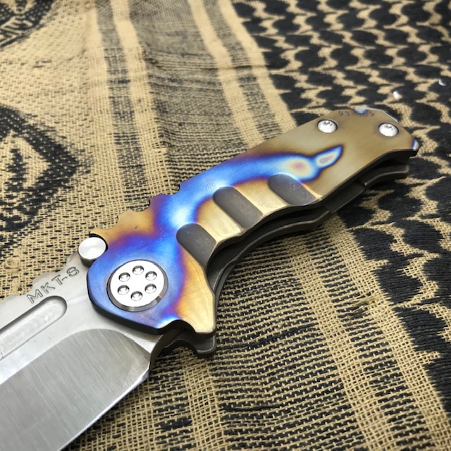 Medford Micro Praetorian T S35VN Vulcan 2.8" Flamed Polished Handle Bronze Spring Folding Knife Serial Number 93-039 - MK008SVD-03A1 serial 93-039