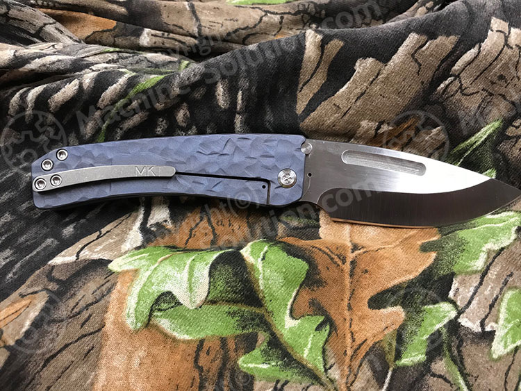Medford Midi Marauder S35VN Limited Edition Satin Blade Hammered Bead Blasted Blue Folding Knife MK033SSTD-37A2-SSCS-Q4 - MK033SSTD-37A2-SSCS-Q4