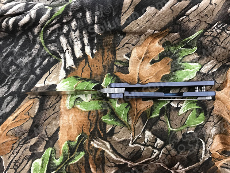 Medford Midi Marauder S35VN Limited Edition Satin Blade Hammered Bead Blasted Blue Folding Knife MK033SSTD-37A2-SSCS-Q4 - MK033SSTD-37A2-SSCS-Q4
