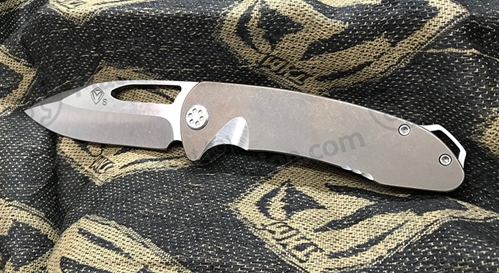 Medford On Belay S35VN Stainless Blade 4.125" Blade TI Tumbled Bronze Ano Handle Knife MK038SJQ-36A1-SSCS-BN - MK038SJQ-36A1-SSCS-BN