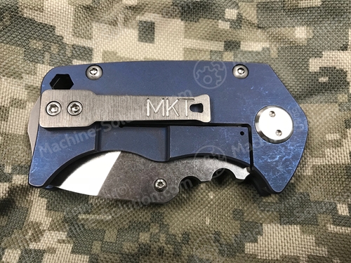 Medford Panzer-Stubby Tanto Knife Standard Ti with Custom American Coin Engraved Handle PREOWNED Safe Queen - MK010DTQ-37A2-SSCS-BN