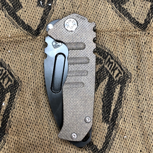Medford Praetorian Genesis T 3V 3.3" Chain Mail Handle Bronze Spring Tactical Knife Serial 92-054  - MK0293JD-02AN-SSCS-BN 92-054