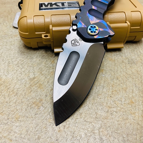 Medford Praetorian Genesis TI S35VN 3.75" Satin Dark Violet Stained Glass Knife Serial 02-021 - MK202SSTD-38-A3-TFCF-BN