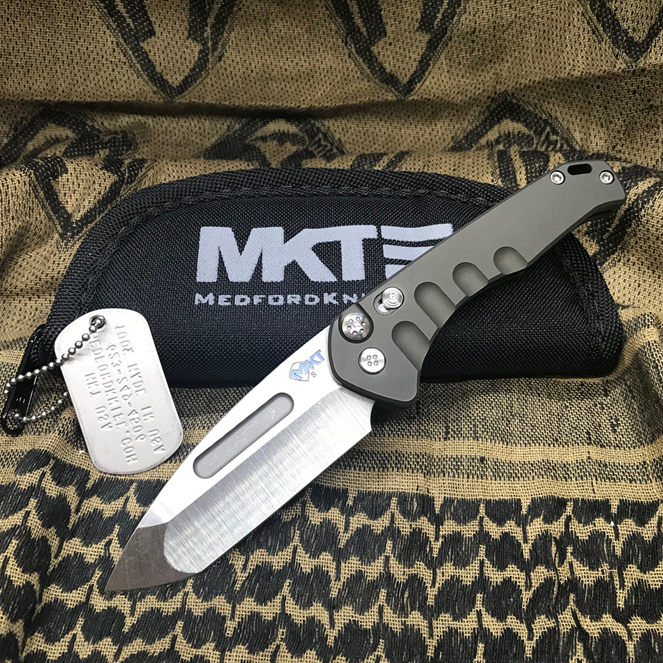 Medford Praetorian Swift 3.75" Tanto Satin Automatic Folding Knife MK206STT-40AG-SSCS-Q4