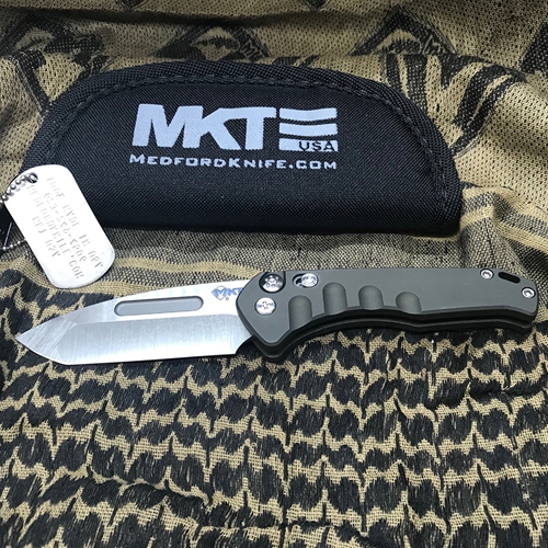 Medford Praetorian Swift 3.75" Tanto Satin Automatic Folding Knife MK206STT-40AG-SSCS-Q4 - MK206STT-40AG-SSCS-Q4