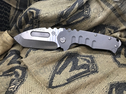 Medford Praetorian T Terminator Style S35VN Stainless 3.75" TI Tumbled MK012STT-01TM-SSCS-BN