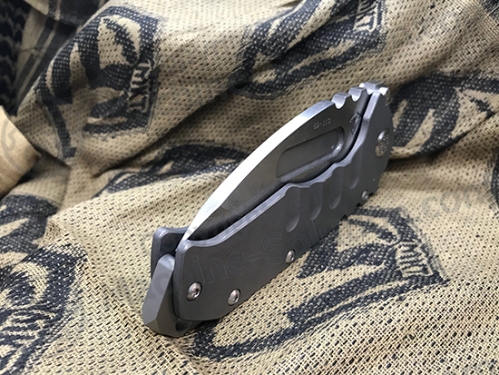 Medford Praetorian T Terminator Style S35VN Stainless 3.75" TI Tumbled MK012STT-01TM-SSCS-BN - MK012STT-01TM-SSCS-BN