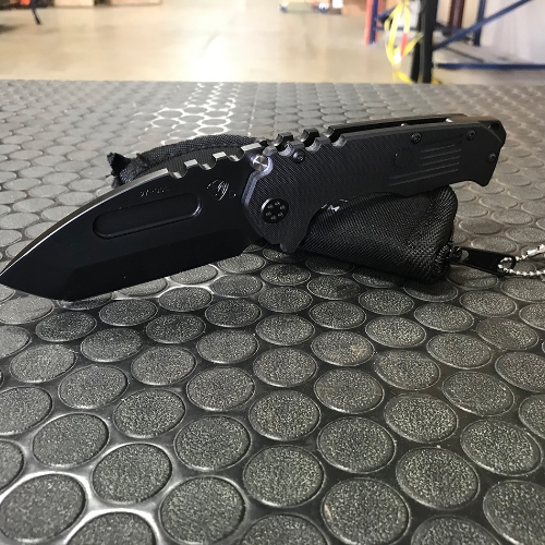 Medford Praetorian Scout M/P D2 Tanto PVD Blade G10 Black Handles Knife Serial 97-001