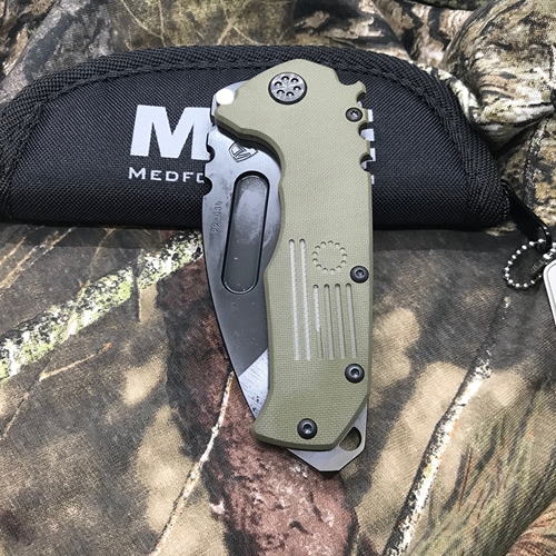 Medford Praetorian Scout M/P D2 Tanto PVD Blade G10 OD Green Handles Knife Serial 99-034 - MKM30DPT-1010-SPCP-BP 99-034